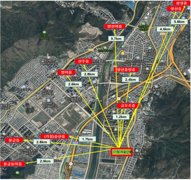 양산 (가칭)석금산중학교 신설 예정지. 사진제공=경남도교육청