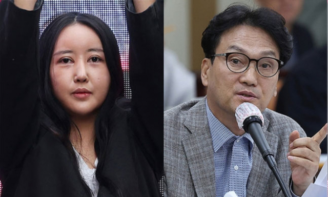 정유라(왼쪽)씨와 안민석 더불어민주당 의원. 연합뉴스