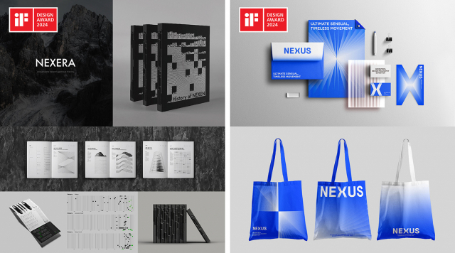 넥센타이어의 ‘NEXERA’와 ‘NEXUS’의 두 작품이 독일 ‘iF 디자인 어워드 2024’ 커뮤니케이션 디자인 부문에서 본상을 수상했다. 사진제공=넥센타이어