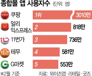 알리, 11번가 제치고 테무는 G마켓 넘었다