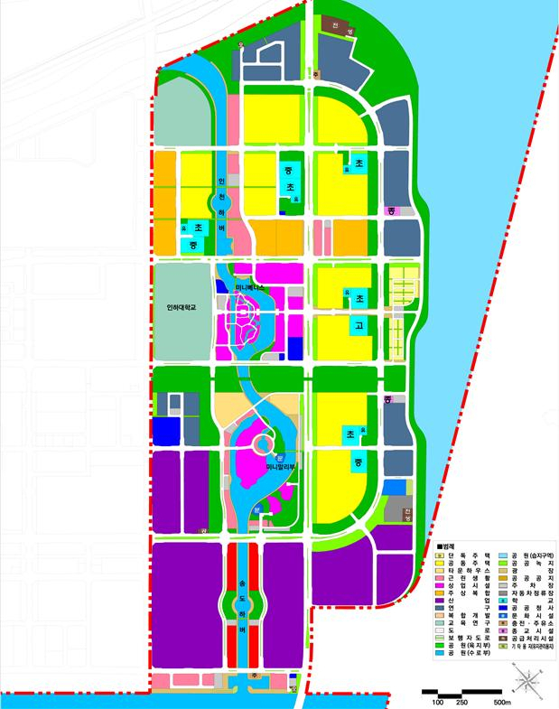 송도국제도시 11공구 토지이용 계획도. 자료제공=인천경제자유구역청