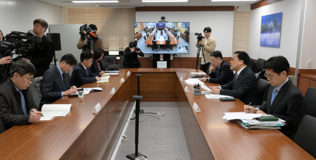 김병환 기획재정부 1차관이 15일 서울 종로구 정부서울청사에서 열린 제15차 일자리TF 회의에서 모두발언을 하고 있다.