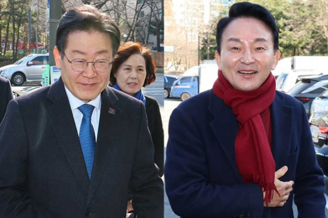 이재명(왼쪽) 민주당 후보와 원희룡 국민의힘 후보. 연합뉴스