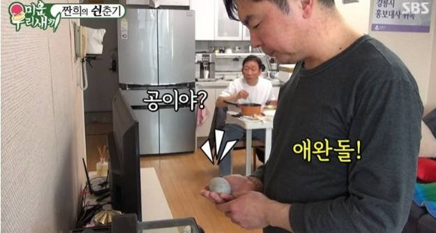 SBS 예능 '미우새'에서 배우 임원희가 자신의 반려돌, 애완돌에 대해 설명하고 있다. 사진 제공=SBS