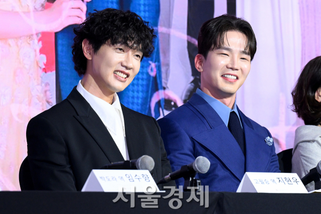 배우 지현우, 고윤이 21일 오후 서울 마포구 상암 스탠포드호텔 코리아에서 진행된 KBS 2TV 새 주말드라마 ‘미녀와 순정남’(극본 김사경/연출 홍석구) 제작발표회에 참석했다. 김규빈 기자