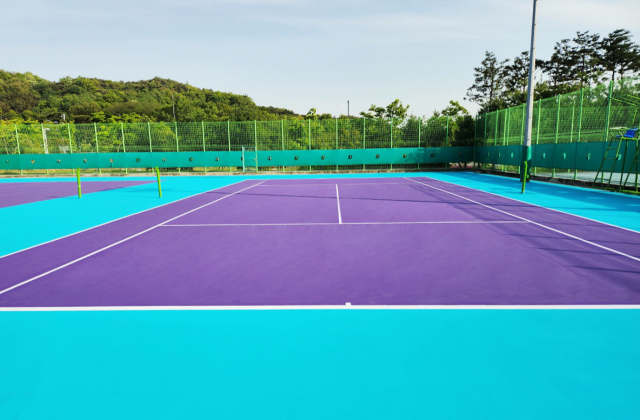 노루웨이 스포츠코트가 적용된 ‘수원 스타필드’ 테니스장. 사진 제공=노루페인트