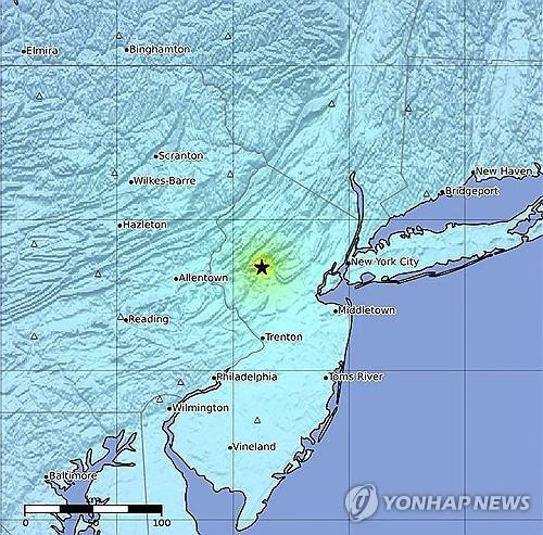 美뉴욕 인근서 4.8 지진…동북부 지역 22년來 최대 규모