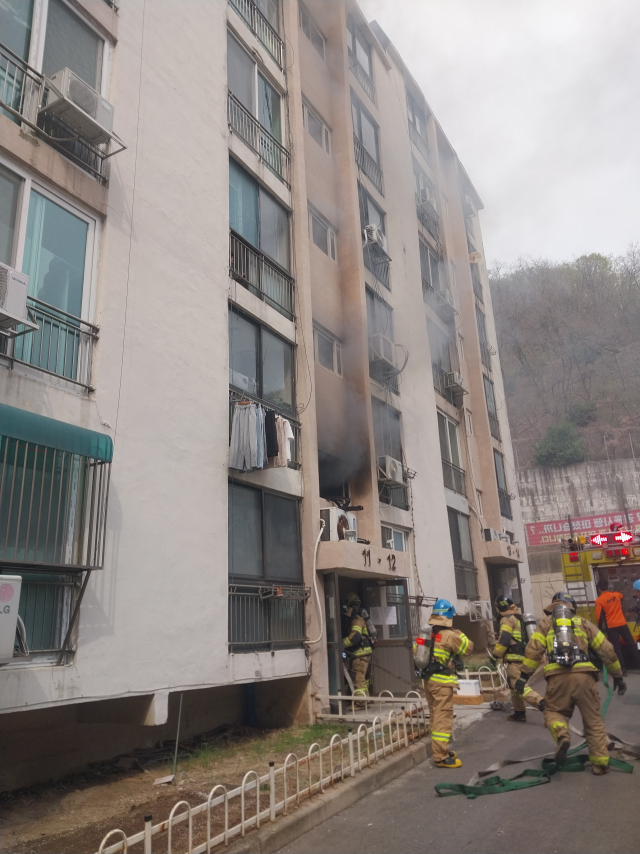 인천시 서구 가정동 화재 현장. 사진제공=인천소방본부