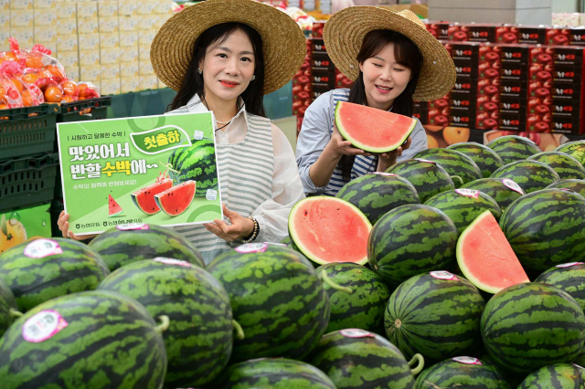 [포토뉴스] 농협 하나로마트, 맛있는 봄 수박 첫 판매!