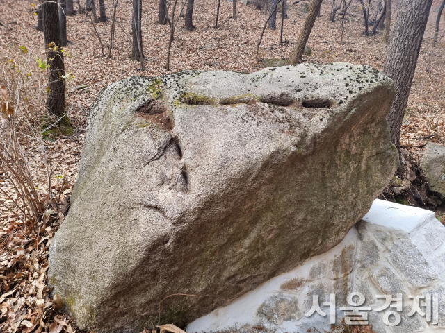 종로구 삼청동 북악산 채석장터 흔적. 사진 제공=문화재청