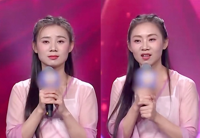 TV 프로그램에 함께 출연한 중국 일란성 쌍둥이 자매. SNS 캡처