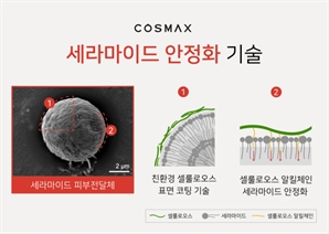 코스맥스, 셀룰로오스 코팅 기술 개발…“세라마이드 화장품 결정화 개선”