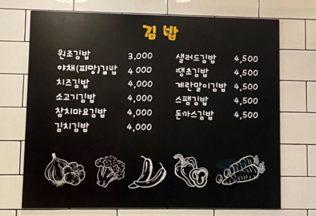 '서민음식 너마저'…원초 가격 급등에 김밥 값도 ‘꿈틀’