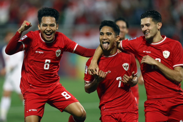 AFC U-23 아시안컵 조별리그에서 요르단을 꺾고 8강 진출에 성공한 인도네시아. AFP연합뉴스