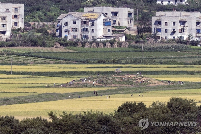 북한 황해북도 개풍군 일대 농촌. 연합뉴스