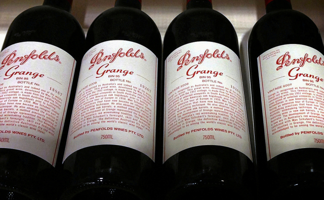 2014년 8월 호주 시드니의 한 와인 매장에 진열된 와인. 연합뉴스
