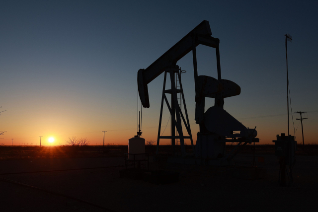 텍사스 미들랜드에서 석유 펌프잭이 페름기 분지 유전에서 가동되고 있다. APF연합뉴스