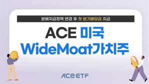 한투운용 ‘ACE 미국WideMoat가치주’ ETF, 첫 분기 배당 지급