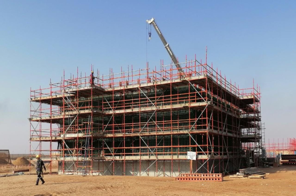현대건설이 사우디아라비아에서 수행 중인 마잔 오일 처리 시설 프로젝트 현장. 사진 제공=현대건설