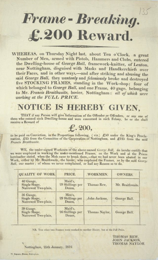 1812년 영국 문서. 영국국립보관소