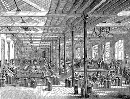 18세기 영국 산업혁명 당시 공장의 모습.