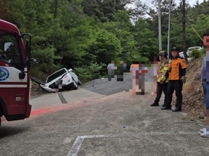 사찰 인근 도로에 돌진한 차량…석탄일 행사에 참여한 부부 사상