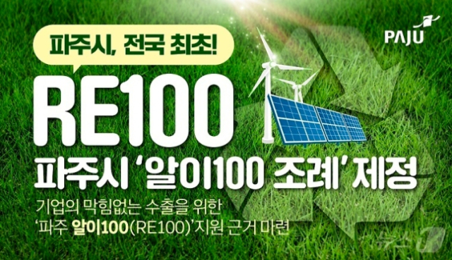 파주시 RE100 포스터. 사진 제공=파주시