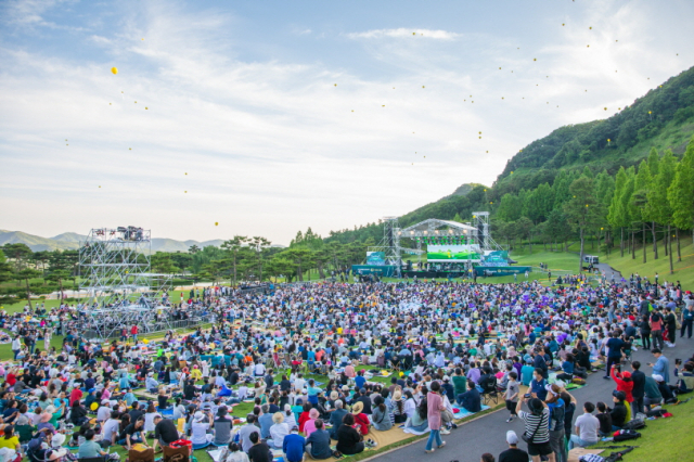 지난해 4만 5000명이 찾아 관람한 그린콘서트 현장. 사진 제공=서원밸리CC