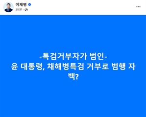 이재명 올린 페북글에…"尹, 특검 거부로 범행 자백?" 전방위 압박