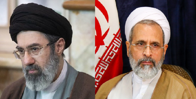 이란의 차기 지도자로 거론되는 모즈타바 하메네이(왼쪽)과 알리레자 아라피. X캡처