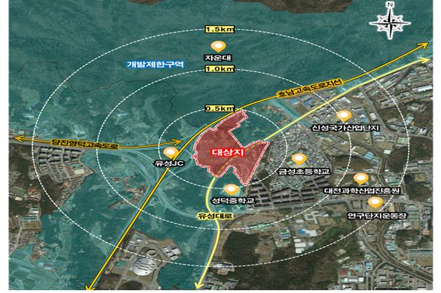 하기산업단지 위치도. 사진제공=대전도시공사