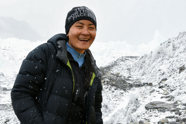 네팔 여성 산악인 푼조 라마의 2018년 모습. AFP연합뉴스