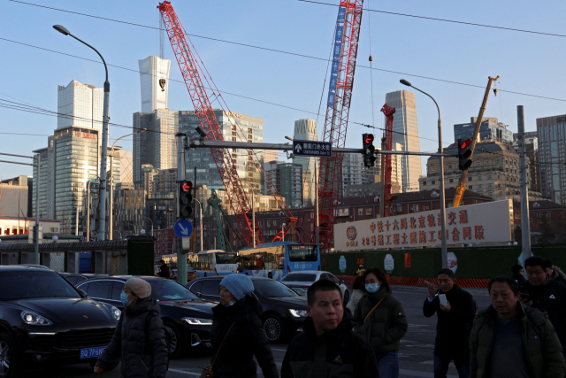 중국 베이징의 한 건설 현장의 모습. 로이터연합