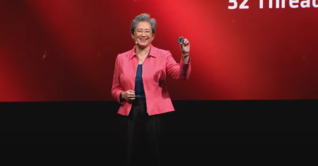 리사 수 AMD 최고경영자(CEO)가 3일(현지 시간) ‘컴퓨텍스(COMPUTEX) 2024’에서 기조연설을 하고 있다. 사진 제공=AMD