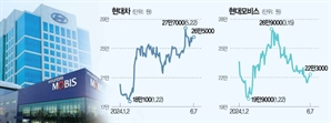 완성차 주가 뛰는데…후진하는 부품주