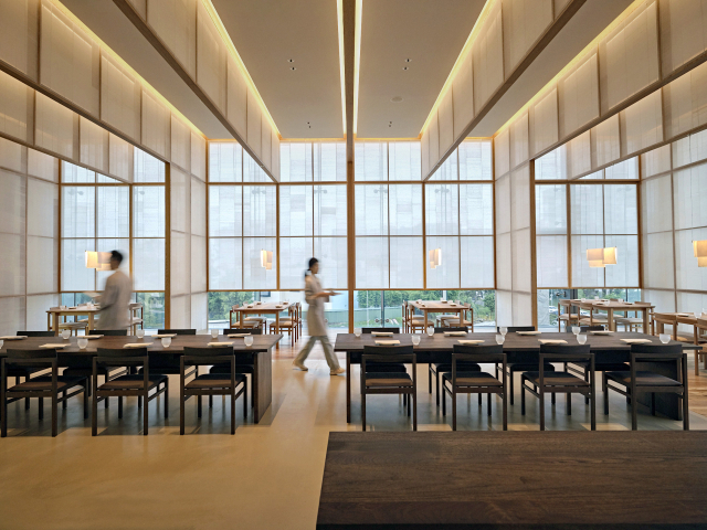 나오 레스토랑은 현대차차그룹의 미래 모빌리티 허브인 HMGICS 내 고객 경험 공간 3층에 조성됐다. 사진제공=현대차그룹