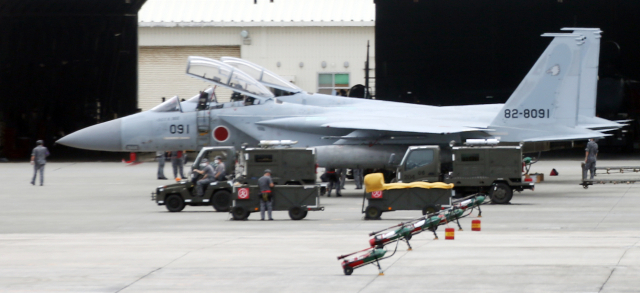 일본 항공자위대 F15 전투기. 연합뉴스