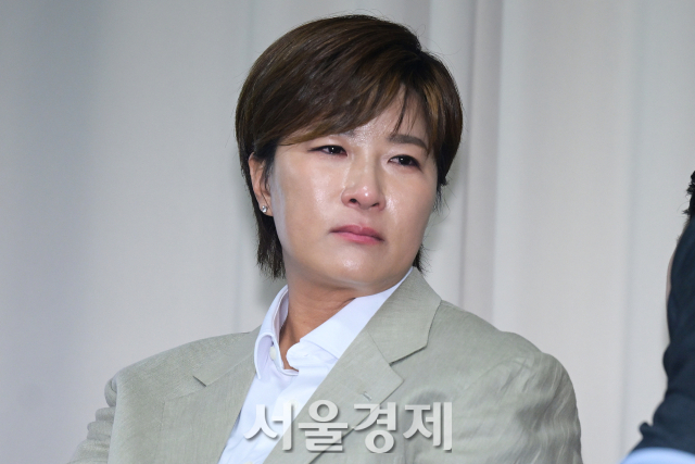 박세리, '왜 그러셨어요' 결국 눈물 맺혀… [SE★포토]