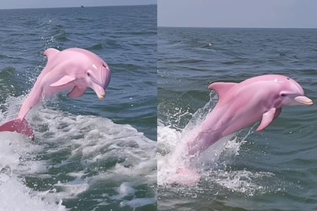 '지구에서 가장 아름답다'…SNS에서 8만개 공유된 '핑크 돌고래' 사진 알고보니