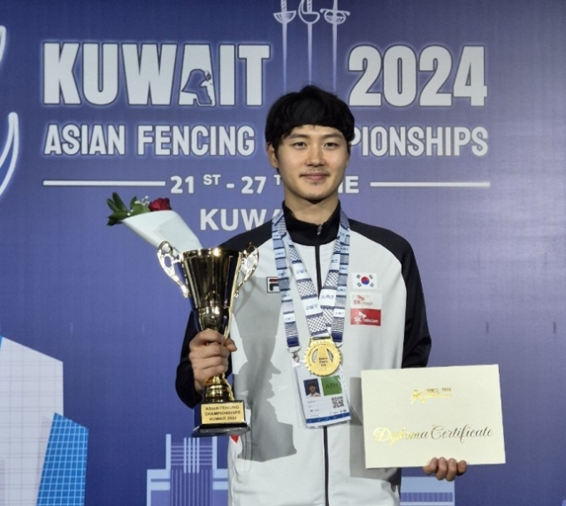 '남자 펜싱 에이스' 오상욱, 아시아선수권 개인전 우승