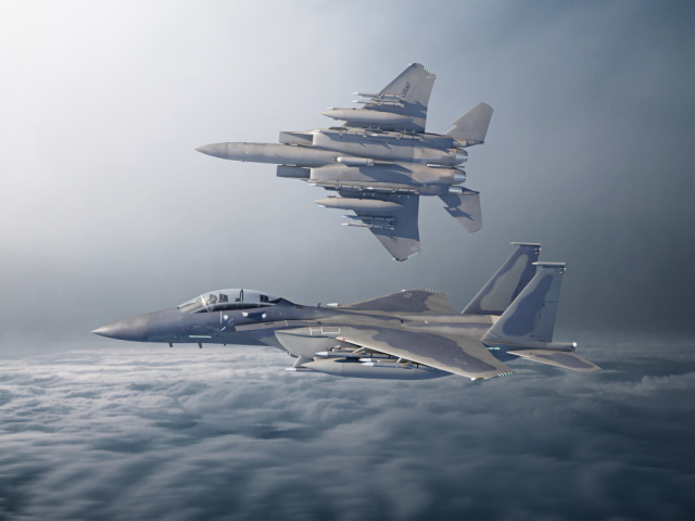 ‘F-15EX’는 최대 12발의 공대공 미사일을 장착할 수 있고 향후 미 공군이 개발 중인 AGM-183 ARRW 극초음속 비행체 유도무기를 탑재할 가능성이 높다. 사진 제공=미 보잉社