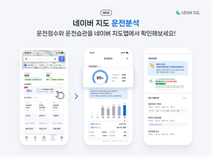 "안전운전 할수록 보험료 할인"…네이버 지도, '운전점수' 기능 선봬