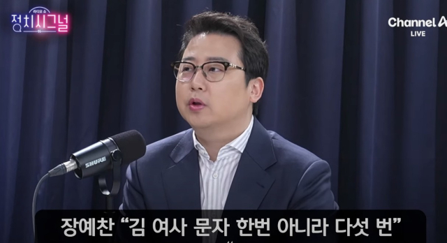 장예찬 전 국민의힘 청년최고위원. 채널A 유튜브 캡처