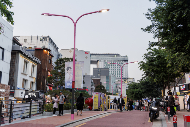 안심 가로등. 사진제공=마포구