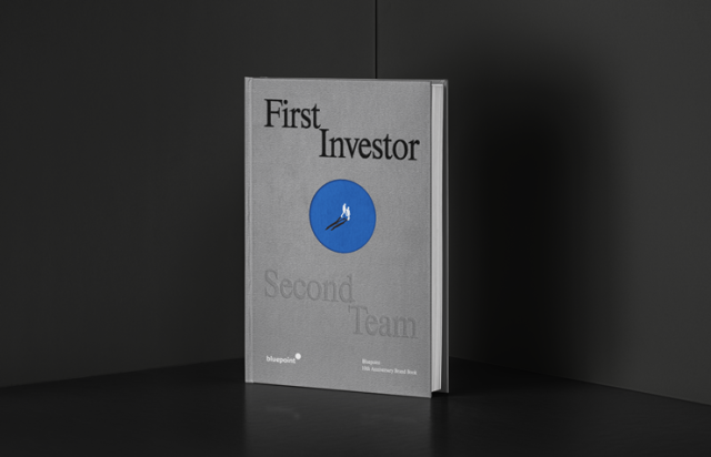 블루포인트파트너스의 브랜드북 'First Investor, Second Team'. 사진제공=블루포인트