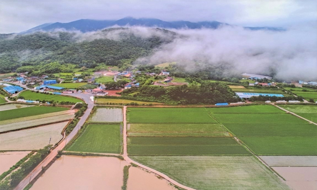 전라남도 유기농 생태마을로 저정된 장흥군 관산읍 지북마을 전경. 사진 제공=전라남도