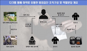 다크웹 통해 필로폰·대마 판매… 유통책 등 60명 일망타진