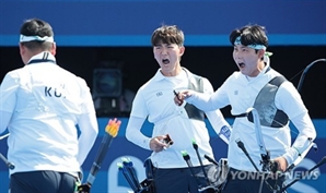 [속보]남자 양궁 단체전 결승 진출…3연패 '대기록' 쓴다