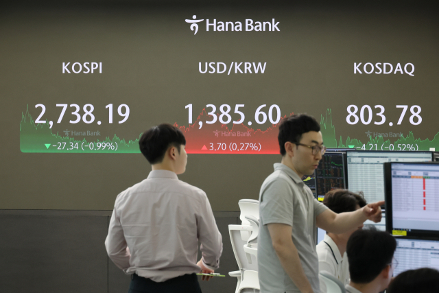 美日 금리 빅이벤트 앞두고 코스피 0.99% 하락…반도체·금융 낙폭 커 [마감 시황]