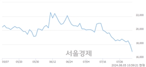 <코>포스코엠텍, 장중 신저가 기록.. 17,900→16,800(▼1,100)